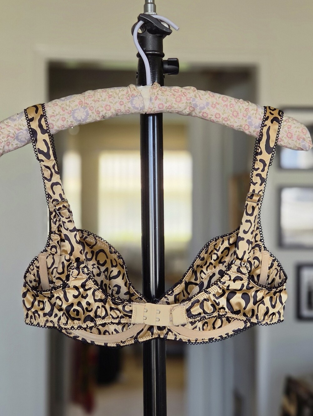 For Love & Lemons Frankie Underwire Bra - Leopard Print Small DD - Picture 3 of 6